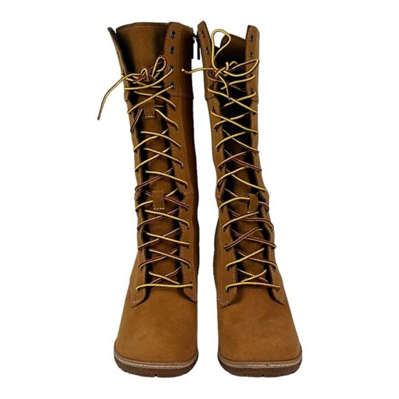 Timberland Mid Calf Heel Boots Wheat Size 6 - Picture 7 of 8